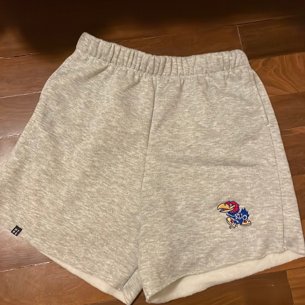 Kansas Jayhawks grey sweatshorts